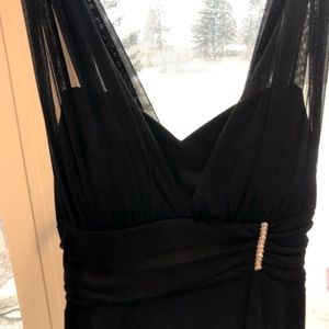 Beautiful Black Full length Cocktail Dress Size 8P